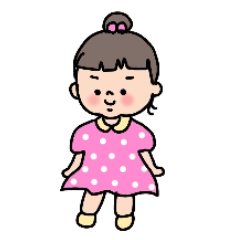 [LINEスタンプ] オン眉ヘアの女の子