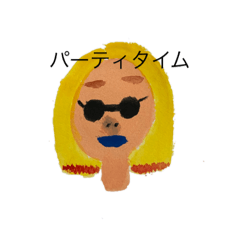 [LINEスタンプ] おかっぱ達の夜遊び1