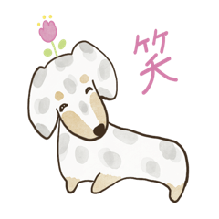 [LINEスタンプ] かわいいダックスのシルバーダップル