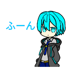 [LINEスタンプ] 水色と白のスタンプ