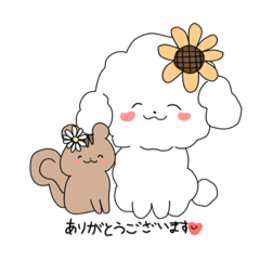 [LINEスタンプ] -りすといぬ-