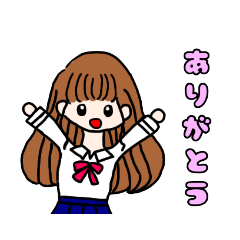 [LINEスタンプ] 可愛い制服女の子