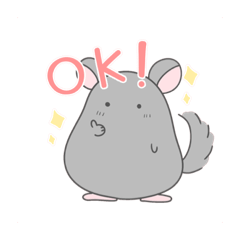 [LINEスタンプ] まるいチンチラ