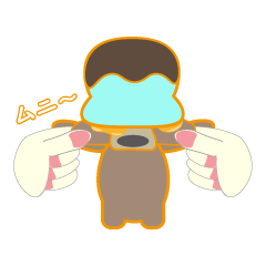 [LINEスタンプ] 目隠れベアニー クマ キュート