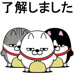 [LINEスタンプ] デカ動く 三匹の擦れねこ14