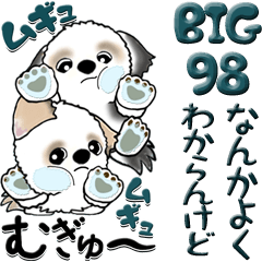 [LINEスタンプ] 【Big】シーズー犬 98『・・・』