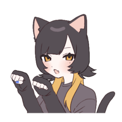 [LINEスタンプ] くろねこがーる