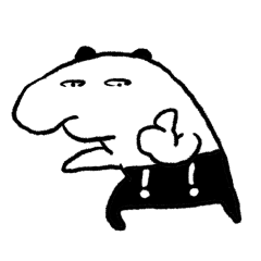 [LINEスタンプ] 黒と白のマレーバク