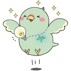 [LINEスタンプ] 【日常】ひらめきインコのあじゃすけ