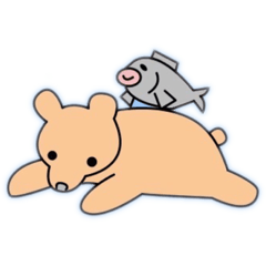 [LINEスタンプ] サケちゃんとクマさん