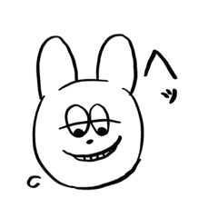 [LINEスタンプ] だるいうさぎちゃんダークモード