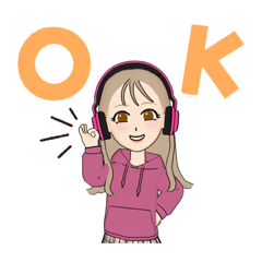 [LINEスタンプ] 毎日使えるかわいいヘッドホン女子❤️