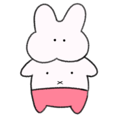 [LINEスタンプ] 上裸うさぎの日常