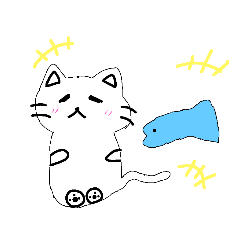 [LINEスタンプ] 猫と魚の日常スタンプ