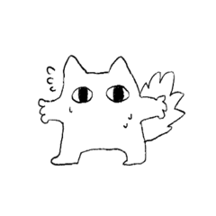 [LINEスタンプ] 白いねこチャン