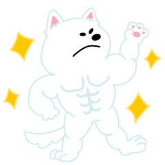 [LINEスタンプ] 白柴のはやたろ