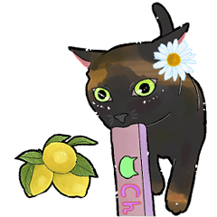 [LINEスタンプ] さびねことレモン【修正版】