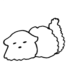 [LINEスタンプ] モノクロこはく