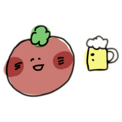 [LINEスタンプ] ぽやぽやのとまとくん