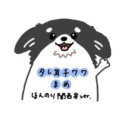 [LINEスタンプ] タレ耳チワワまめ ほんのり関西弁ver.