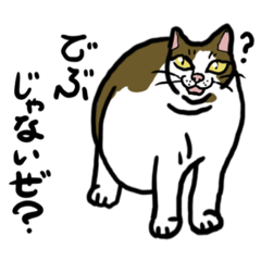 [LINEスタンプ] 小顔肥満の猫