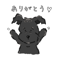 [LINEスタンプ] くろのわんこ。