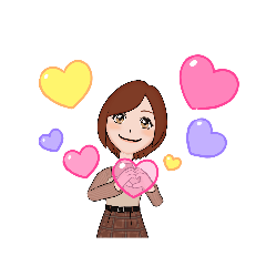 [LINEスタンプ] ショートボブの笑顔が似合う女子