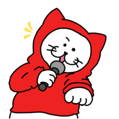 [LINEスタンプ] ラッパー猫