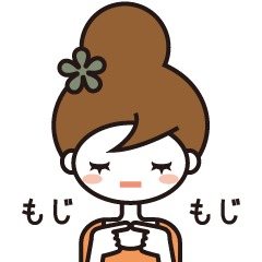 [LINEスタンプ] おだんご頭の女の子3