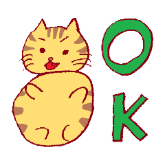 [LINEスタンプ] 姪のお絵かき(まるいねこ)