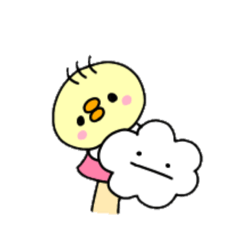 [LINEスタンプ] ぴよまるパペット～ひよこ～