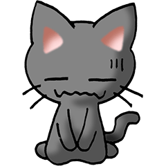 [LINEスタンプ] 猫ねこにゃんこ その5（黒）連絡（社内）