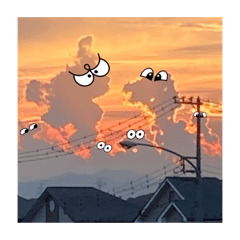 [LINEスタンプ] あの時の雲