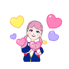 [LINEスタンプ] ピンク髪の女の子のスタンプ