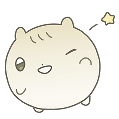 [LINEスタンプ] まんまるハムスターのきなこ