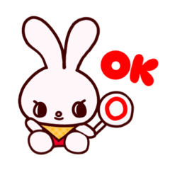 [LINEスタンプ] レトロかわいいウサギのスタンプ