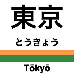 [LINEスタンプ] 東海道本線1(東京-熱海)の駅名スタンプ