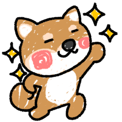 [LINEスタンプ] 落書き風 柴犬ちゃん