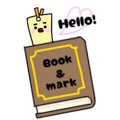 [LINEスタンプ] book＆mark 1