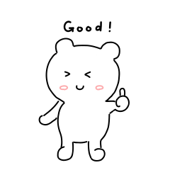 [LINEスタンプ] リアクション くま 1