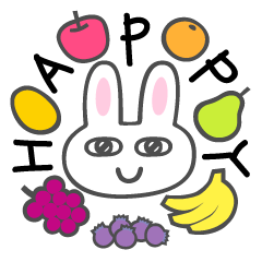 [LINEスタンプ] Bunny Blueberry スタンプ 毎日