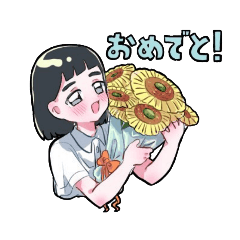 [LINEスタンプ] オン眉女の子のスタンプ2