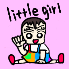 [LINEスタンプ] Hi little girl！の画像（メイン）