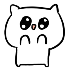 [LINEスタンプ] にくめない白ねこ