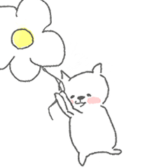 [LINEスタンプ] お花を背負ってる猫