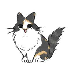 [LINEスタンプ] 三毛猫はなきゅん