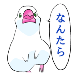 [LINEスタンプ] めんこい文鳥 岩手弁（マイルド）