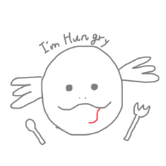 [LINEスタンプ] 日常会話で使えるウーパールーパー(英語)の画像（メイン）