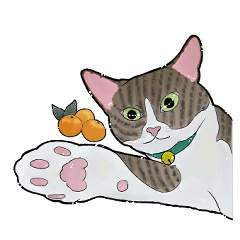 [LINEスタンプ] キジトラとみかん