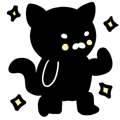 [LINEスタンプ] まろアニマルズの黒な猫